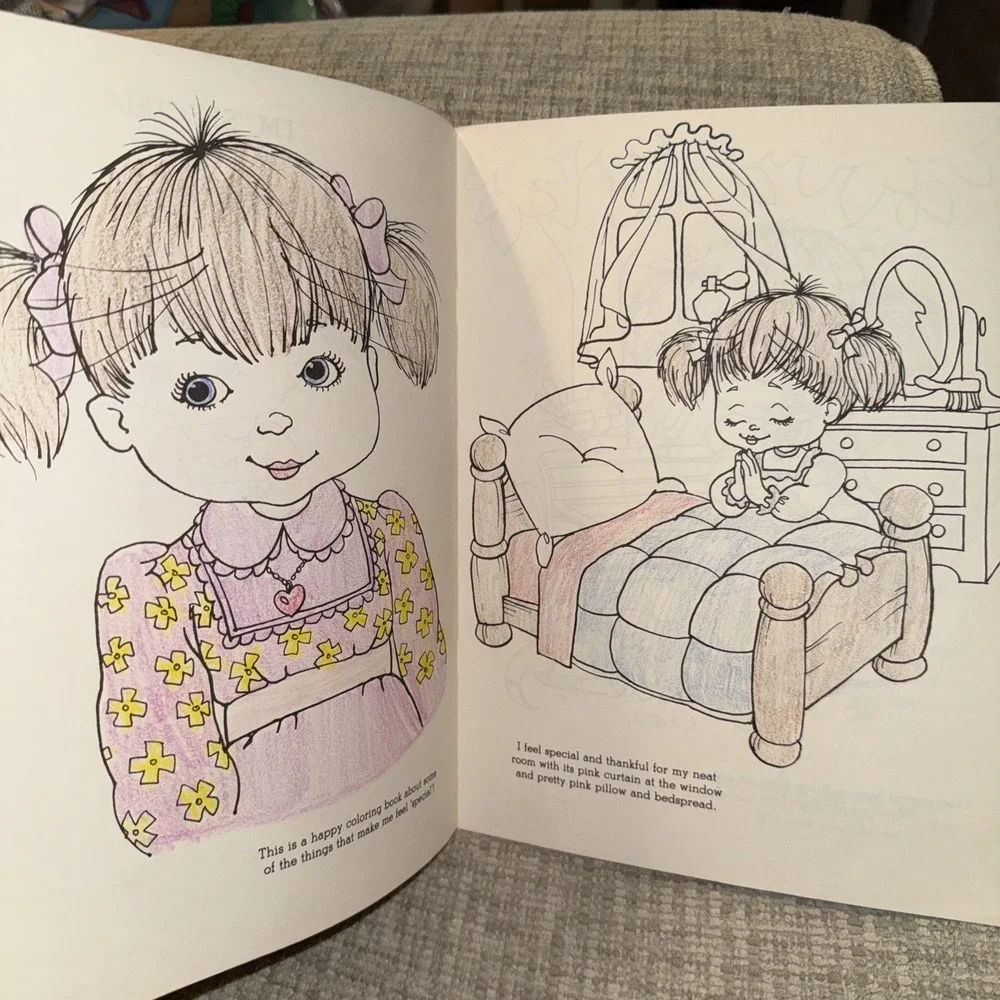 Vintage 80's Luv ums Storybook to color Book  "Fun At My House" Warner USA made - Picture 4 of 6
